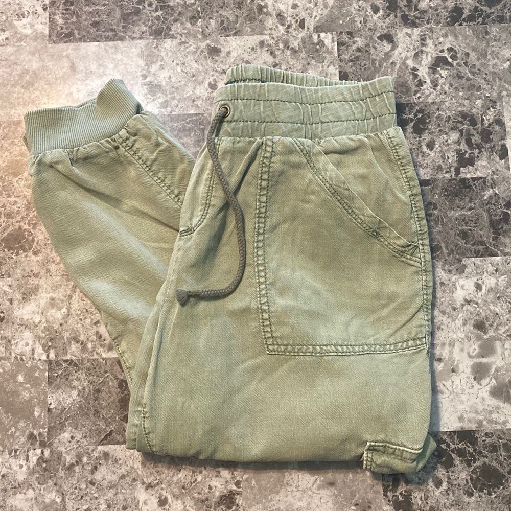 Justice Green Cargo Joggers - Size 16/18
